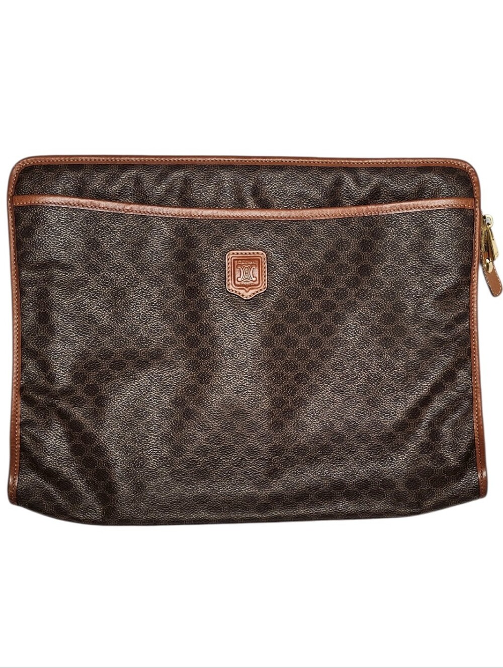 Celine Macadam Coated Canvas Clutch Bag